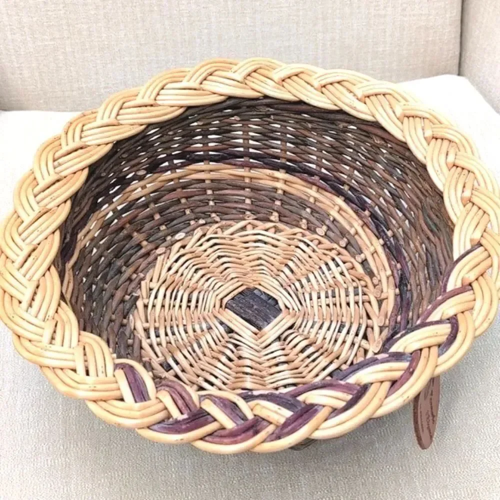 Vannerie L'Elyme Woven Wicker Basket Bowl